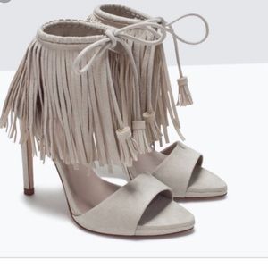 Zara Fringe Heels